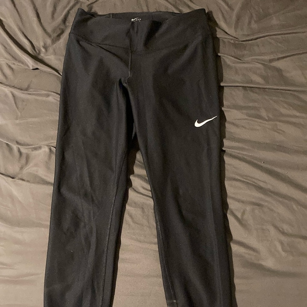Nike Black Leggings with White Swoosh